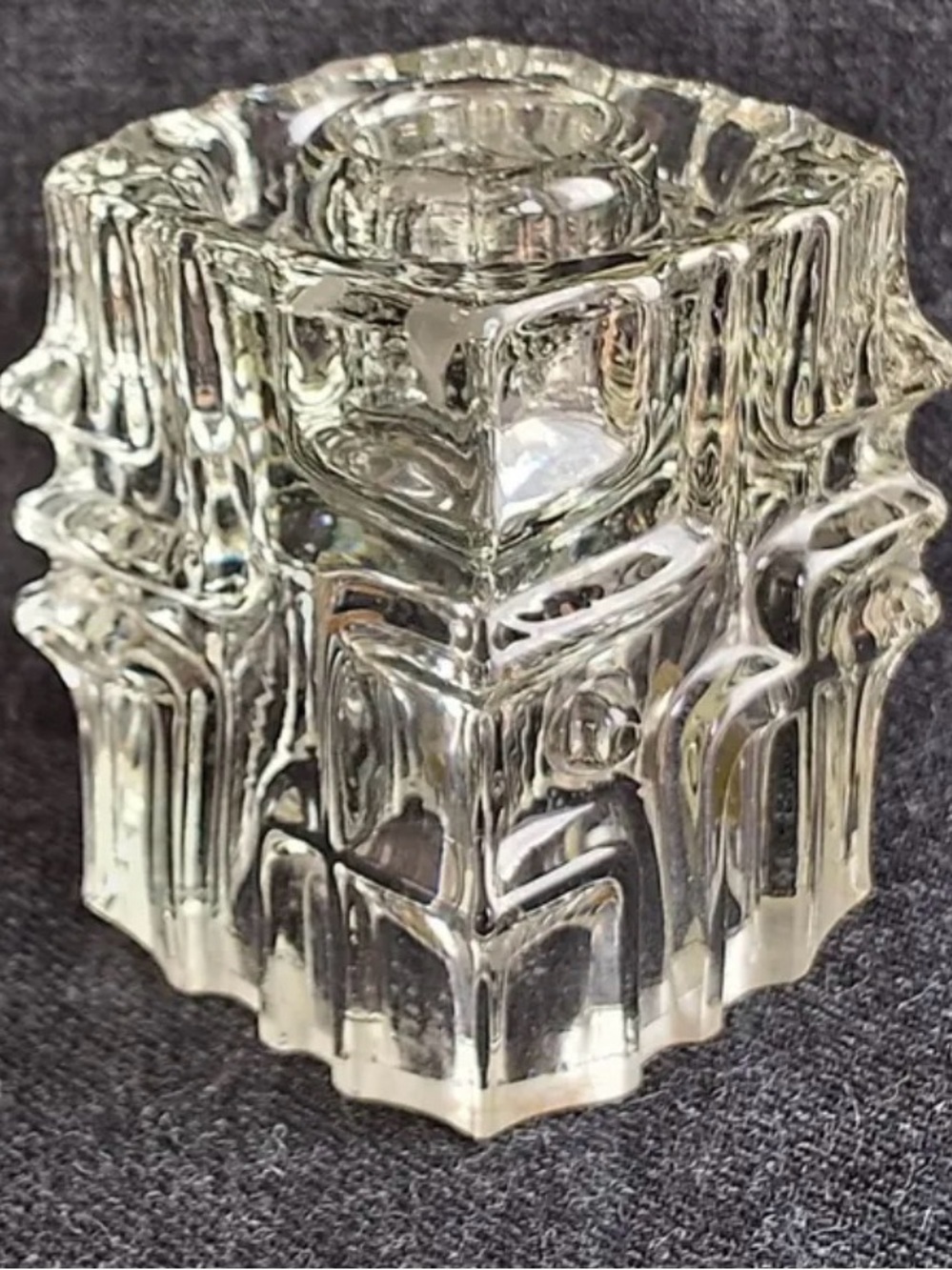 1960’s Sklo Union Czech Glass Candle Holder